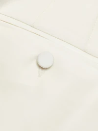 Pilar Silk & Wool Woven Faille High-Waisted Shorts