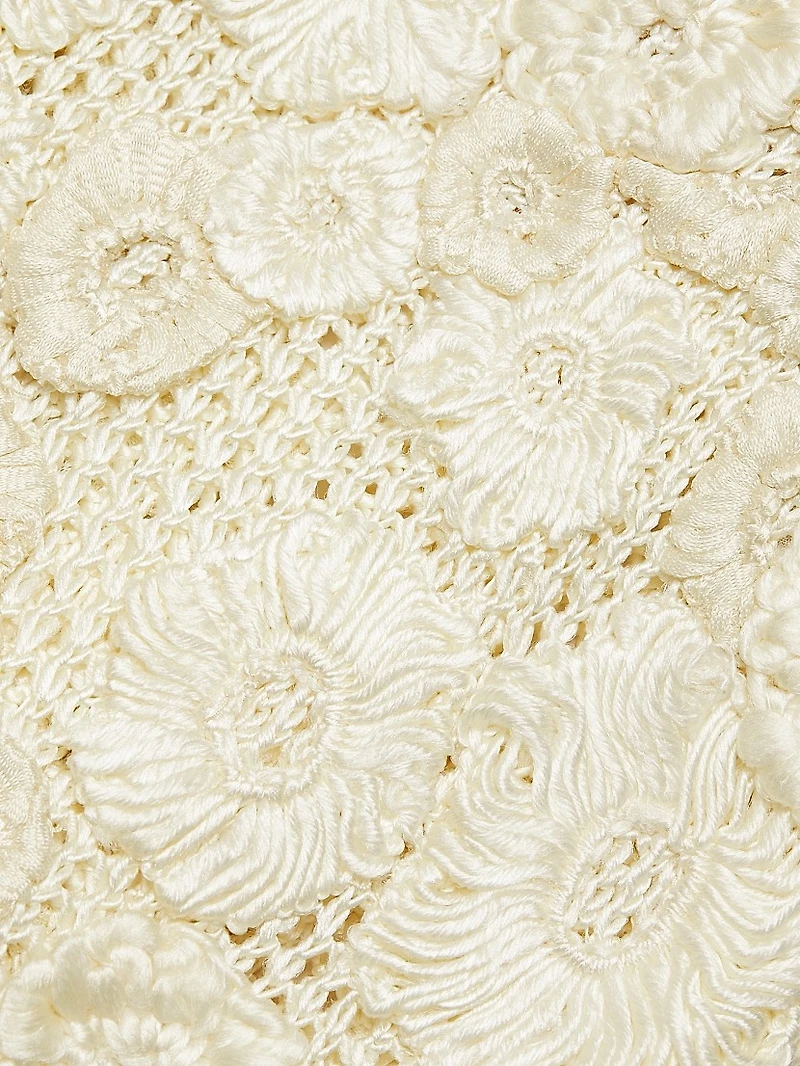 Emily Floral Crocheted Silk Maxi Dress