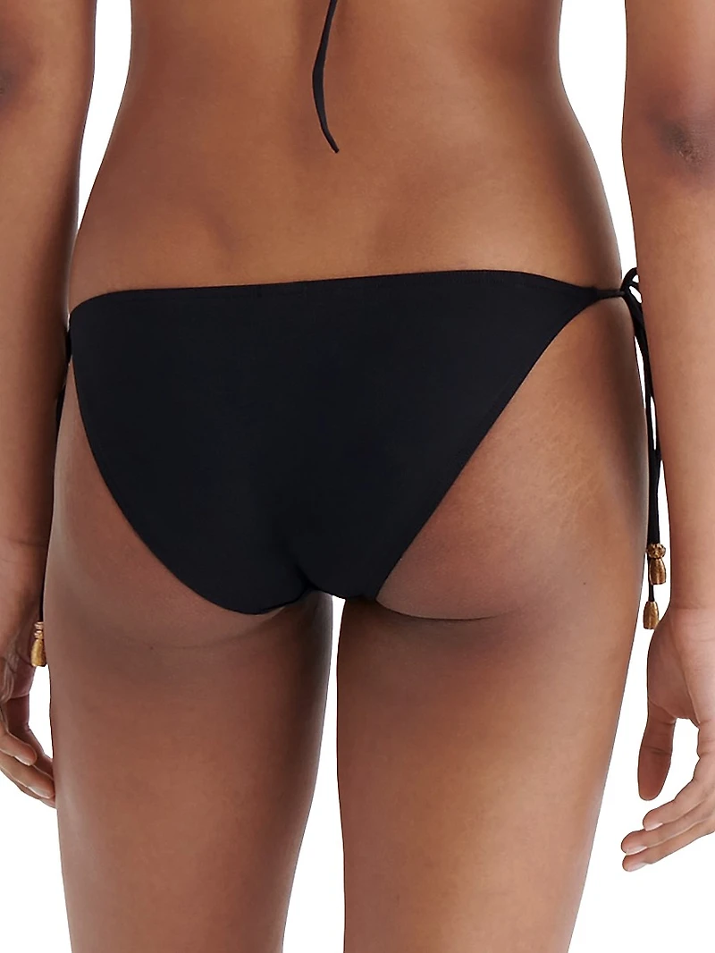 Exquise Beaded Side-Tie Bikini Bottom