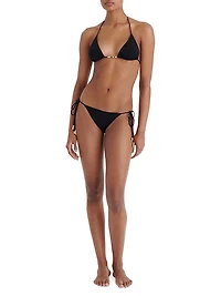 Exquise Beaded Side-Tie Bikini Bottom