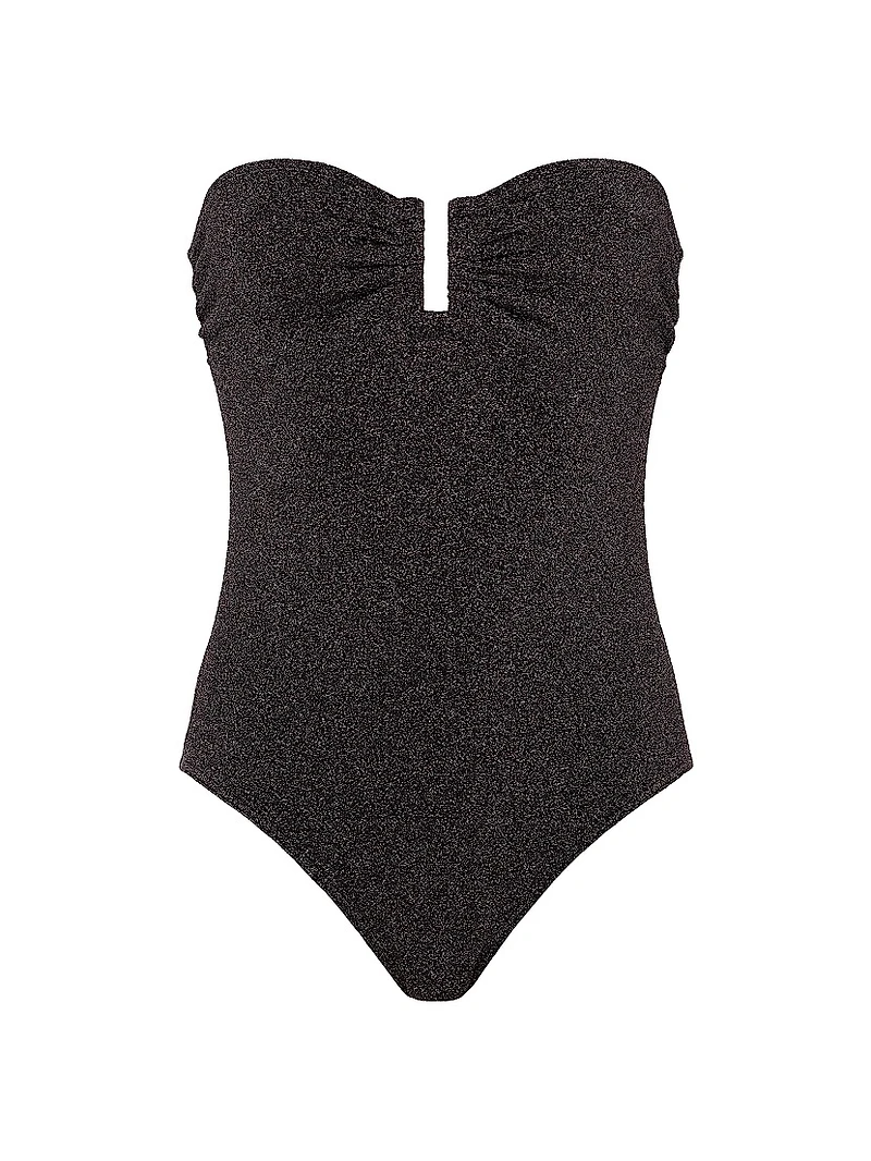 Scintillant Glitter Bustier One-Piece Swimsuit