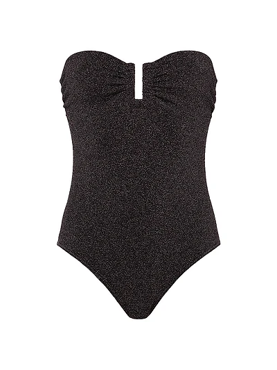 Scintillant Glitter Bustier One-Piece Swimsuit