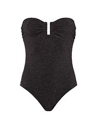Scintillant Glitter Bustier One-Piece Swimsuit