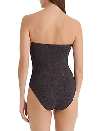Scintillant Glitter Bustier One-Piece Swimsuit