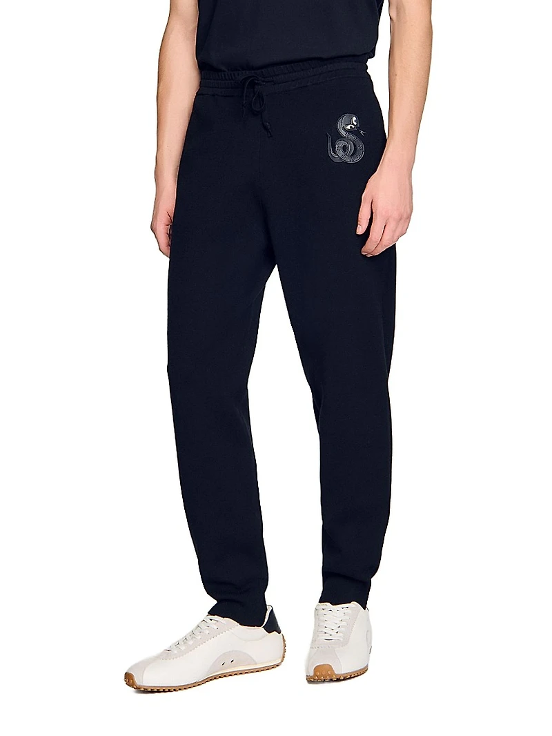 Joggers with Snake Detail