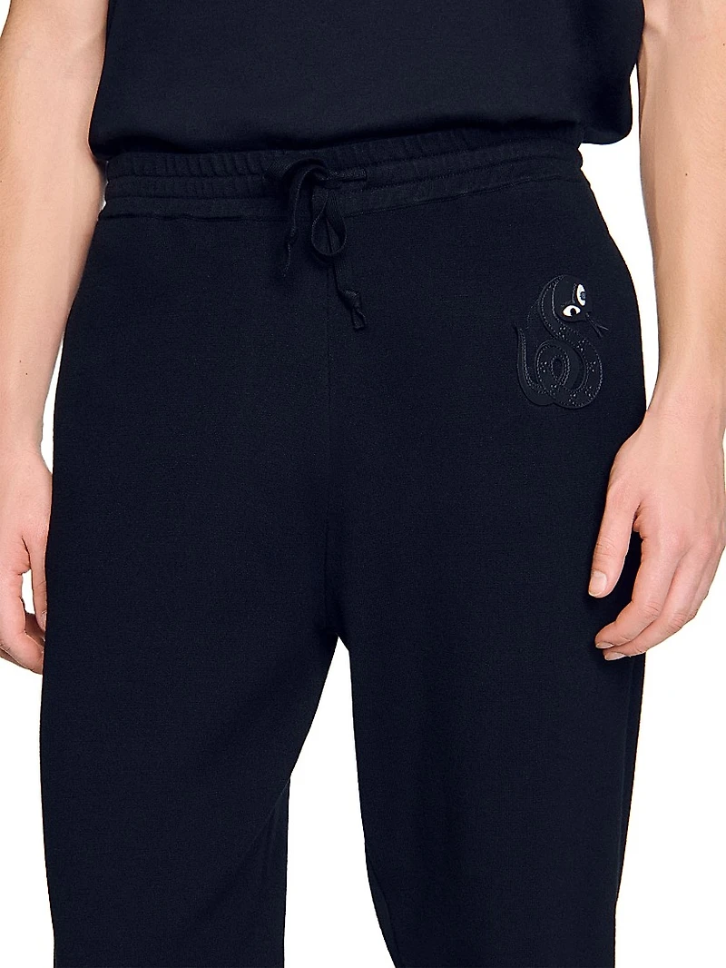 Joggers with Snake Detail