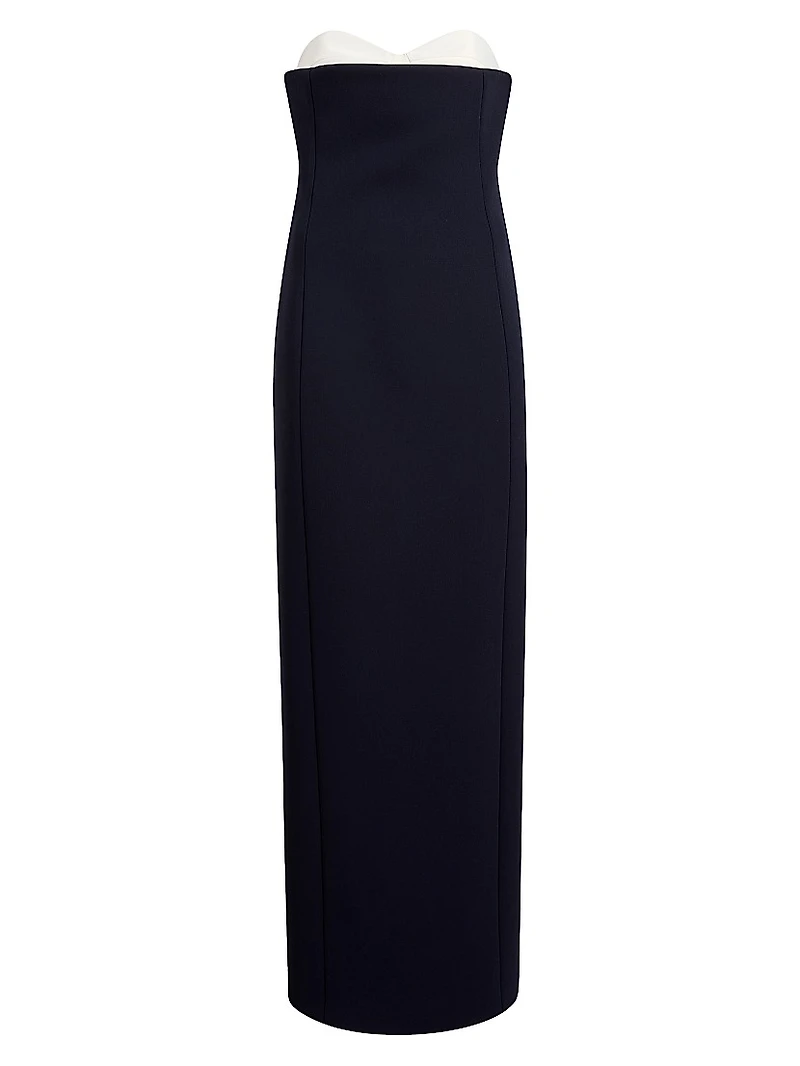 Yael Crepe Strapless Gown