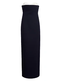 Yael Crepe Strapless Gown