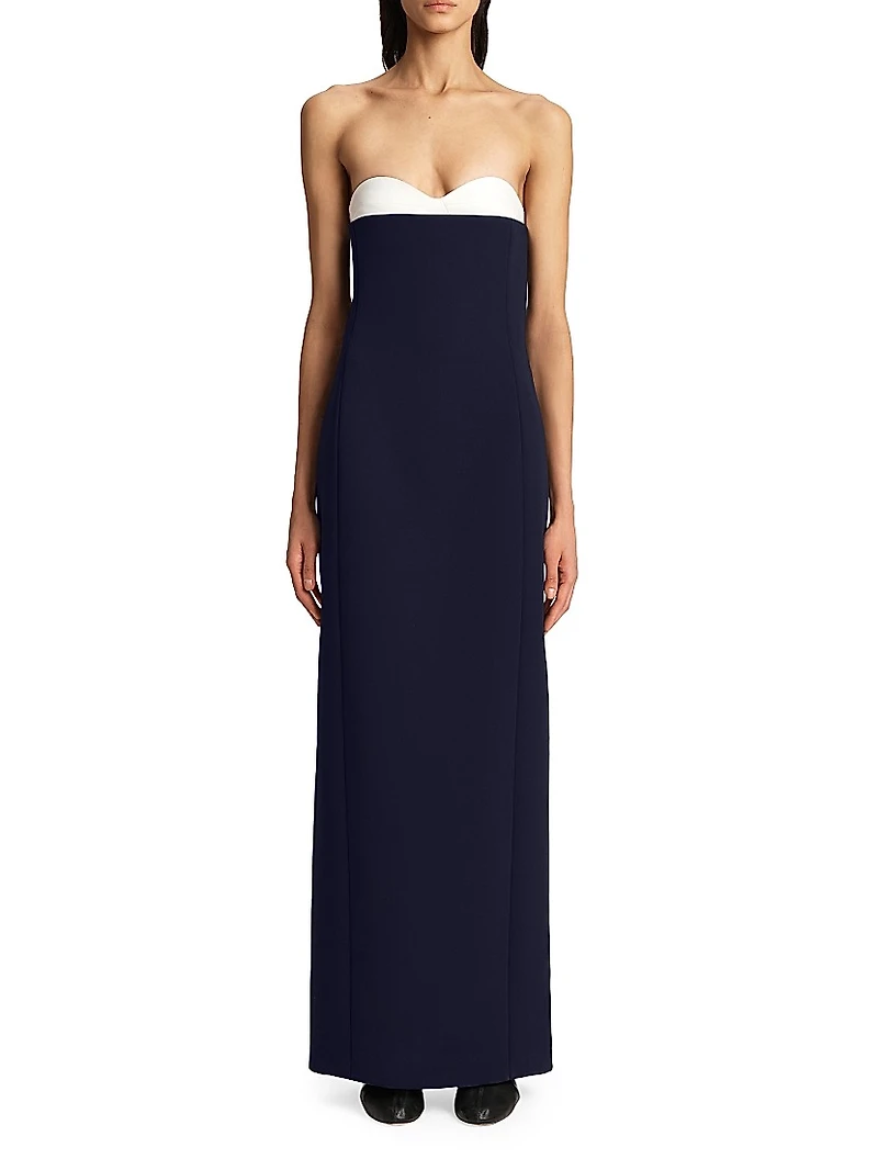 Yael Crepe Strapless Gown