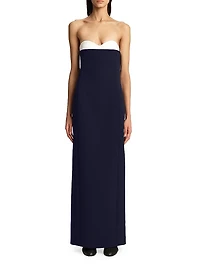 Yael Crepe Strapless Gown