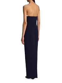 Yael Crepe Strapless Gown