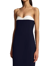 Yael Crepe Strapless Gown