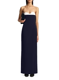 Yael Crepe Strapless Gown