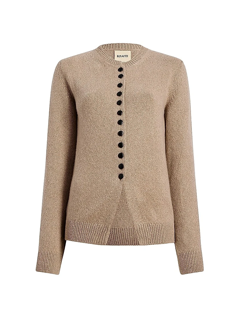 Josette Cashmere Button-Front Cardigan