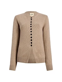 Josette Cashmere Button-Front Cardigan