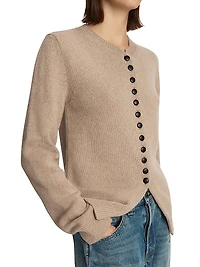 Josette Cashmere Button-Front Cardigan