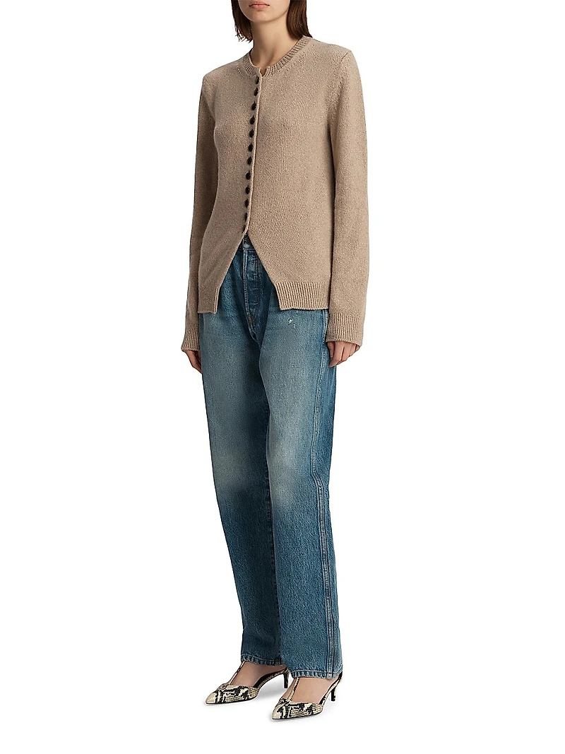 Josette Cashmere Button-Front Cardigan