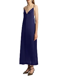 Tulula Silk V-Neck Maxi Dress