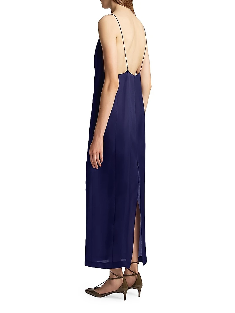 Tulula Silk V-Neck Maxi Dress