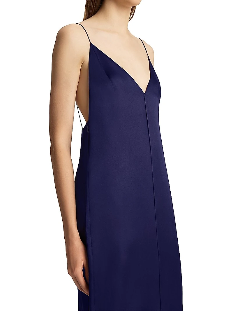 Tulula Silk V-Neck Maxi Dress