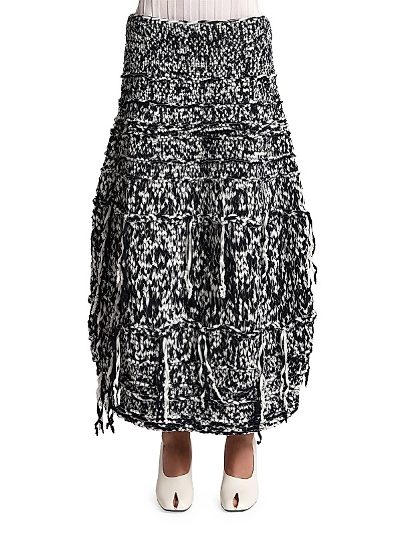 Inna Cotton-Blend Tweed Maxi Skirt