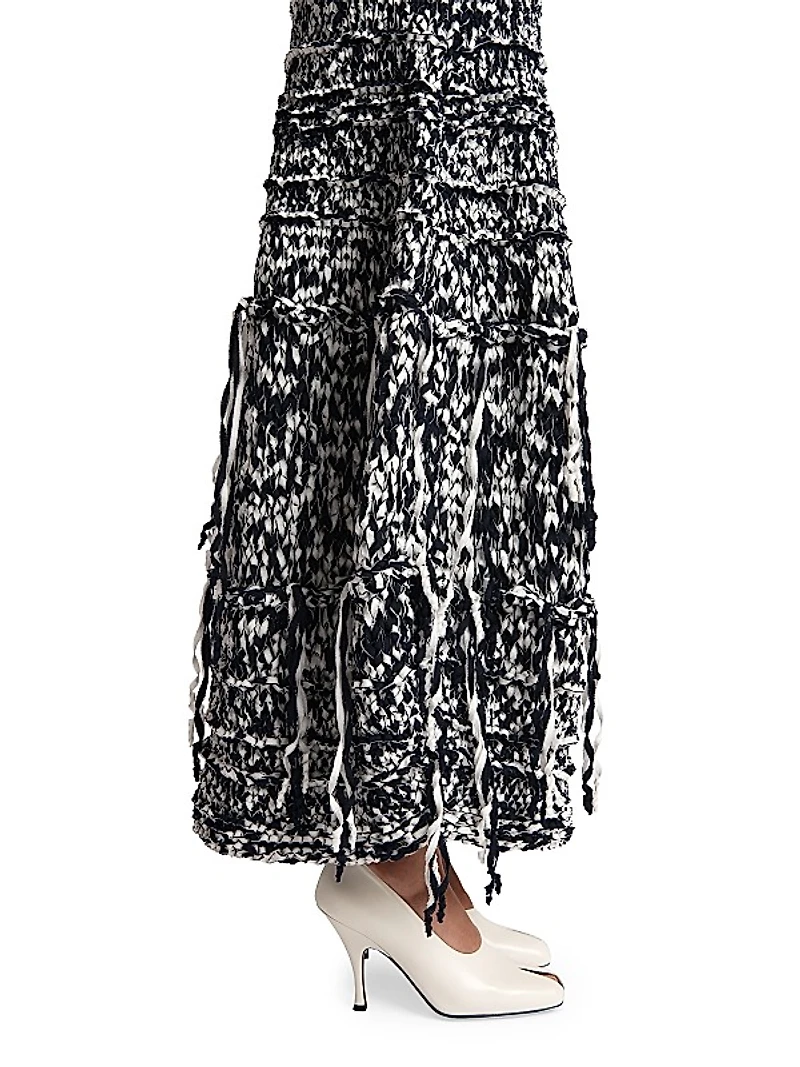 Inna Cotton-Blend Tweed Maxi Skirt