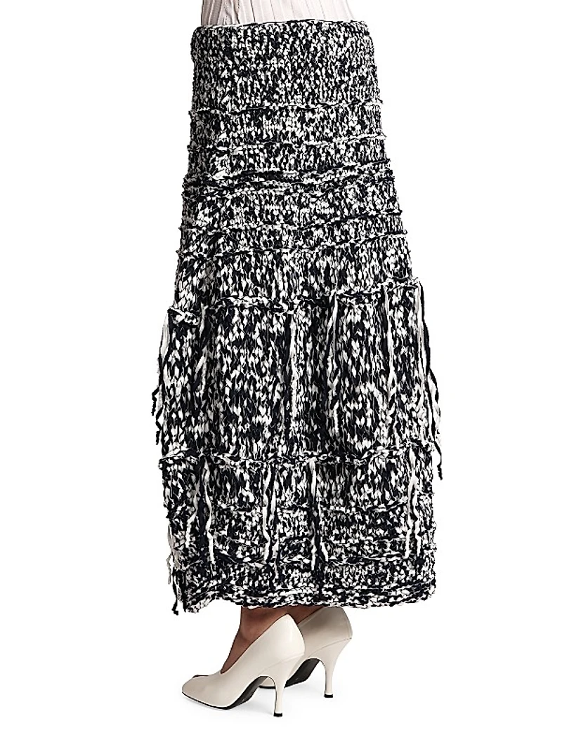 Inna Cotton-Blend Tweed Maxi Skirt