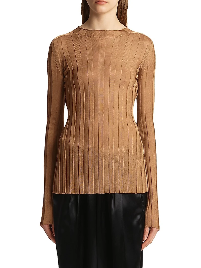 Cosette Ribbed Satin Top