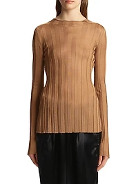 Cosette Ribbed Satin Top