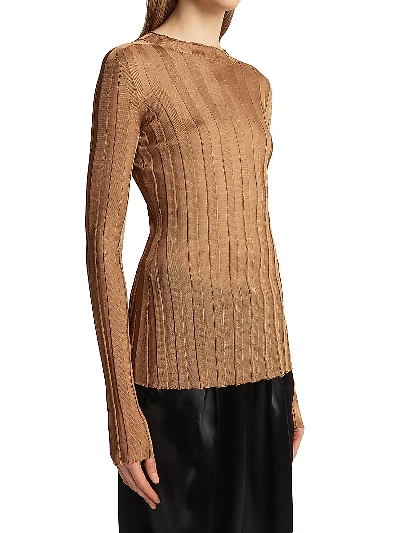 Cosette Ribbed Satin Top