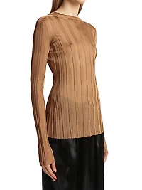 Cosette Ribbed Satin Top