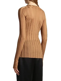 Cosette Ribbed Satin Top