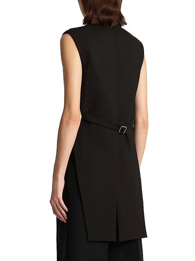 Orville High-Low Hem Double-Breasted Vest