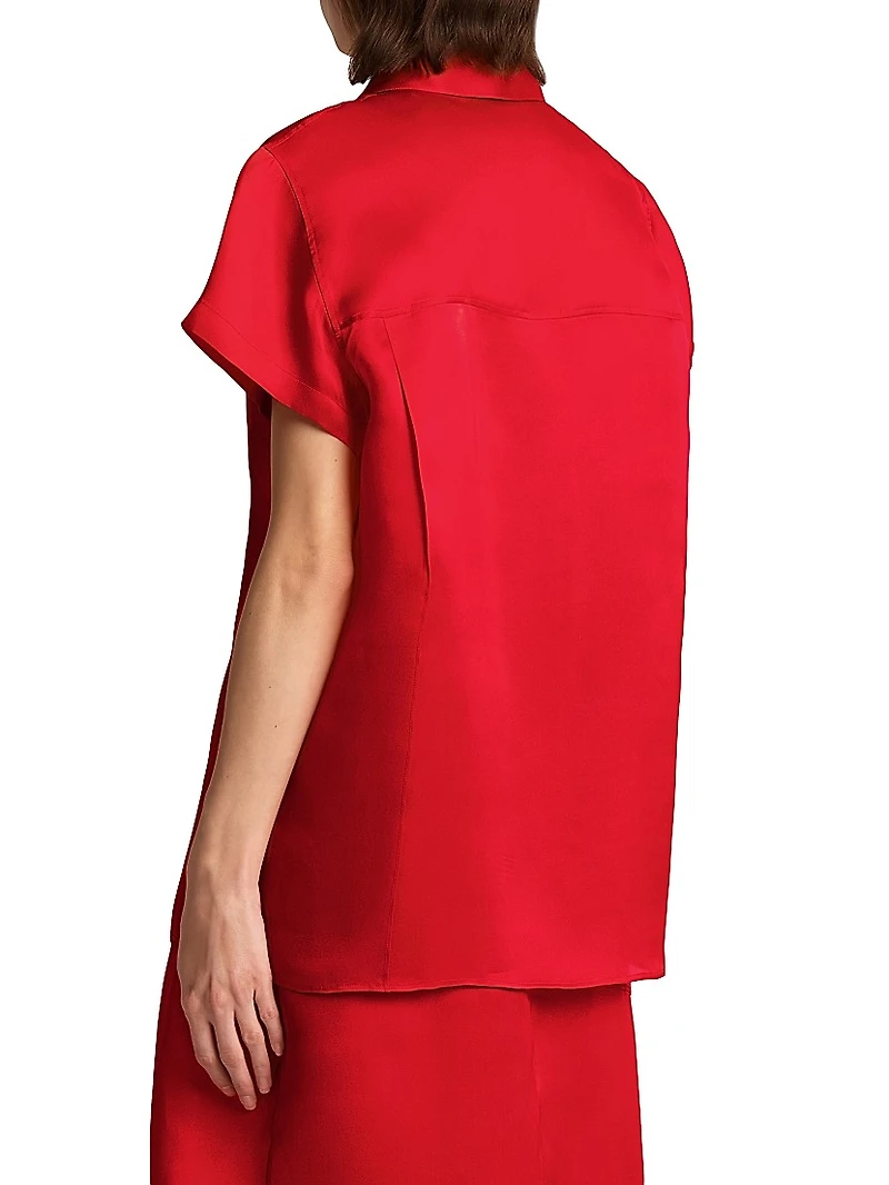 Keefe Silk Button-Front Top