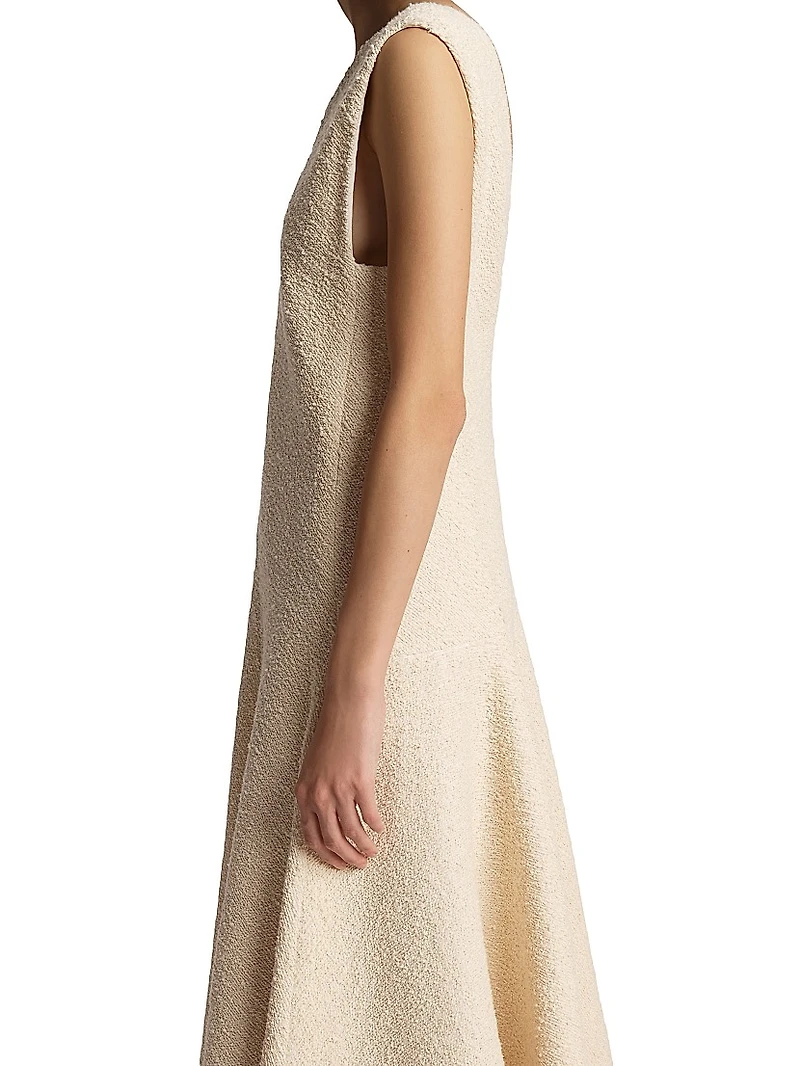 Mellie Cotton-Blend Sleeveless Midi-Dress