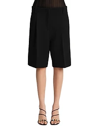 Laden Pleated Wide-Leg Shorts