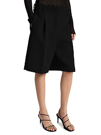 Laden Pleated Wide-Leg Shorts