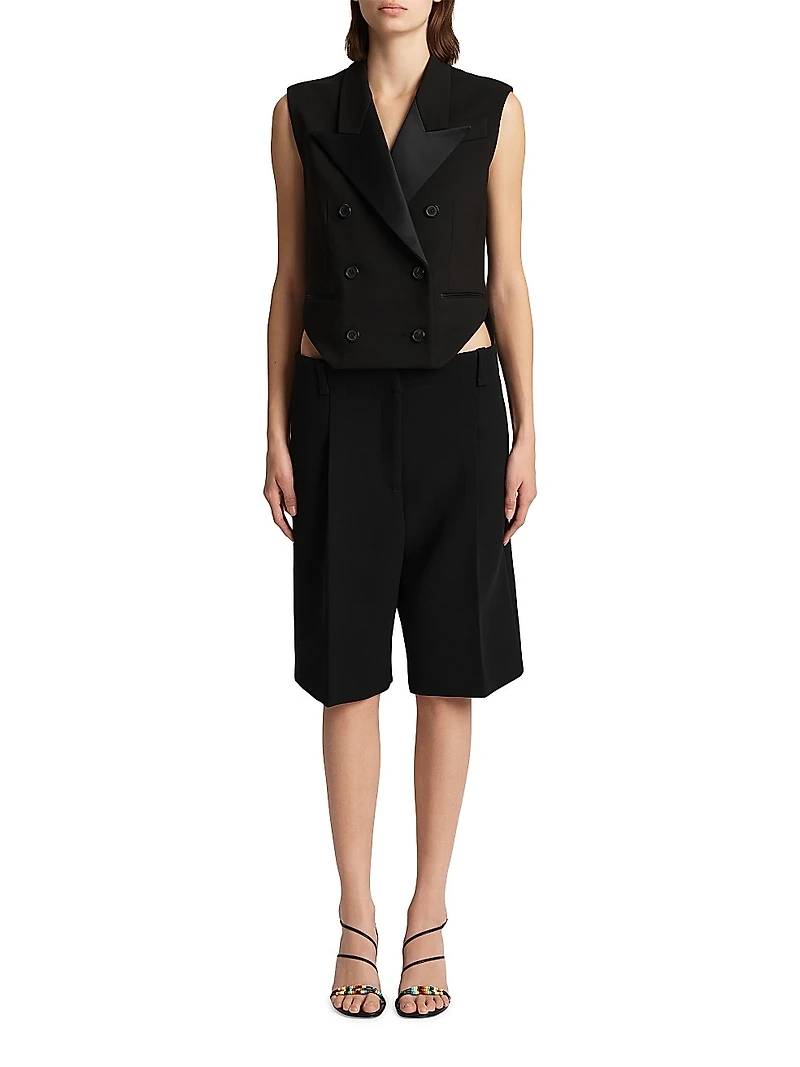 Laden Pleated Wide-Leg Shorts