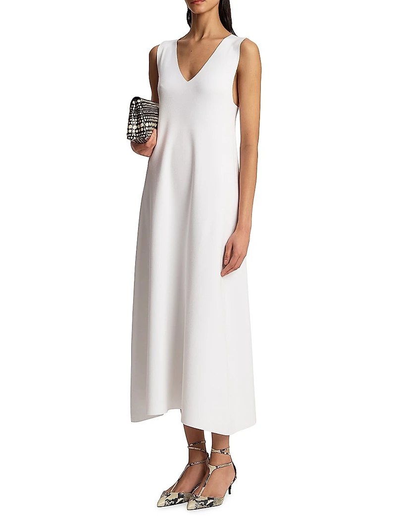 Keran V-Neck Midi-Dress