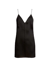 Talsie Silk Plunging V-Neck Top