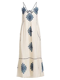 Carmen Linen Daisy Maxi Dress