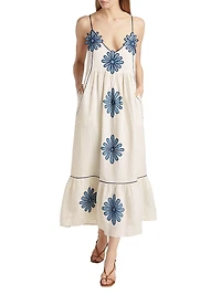 Carmen Linen Daisy Maxi Dress