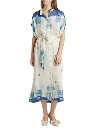 Valerie Tiles Belted Midi Caftan