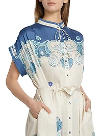 Valerie Tiles Belted Midi Caftan