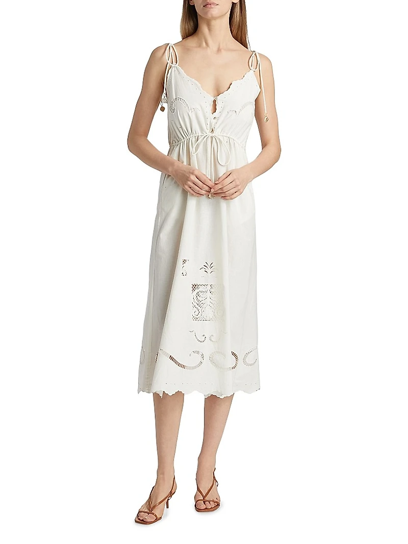 Opera Cotton Midi-Dress