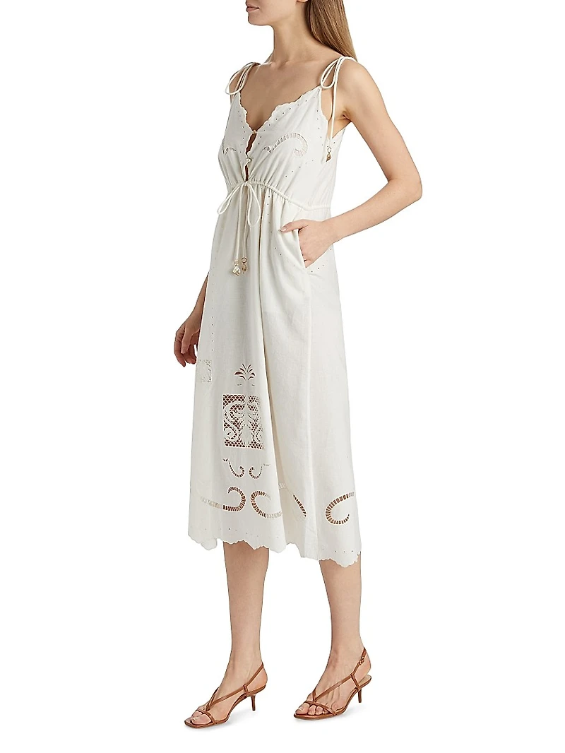 Opera Cotton Midi-Dress