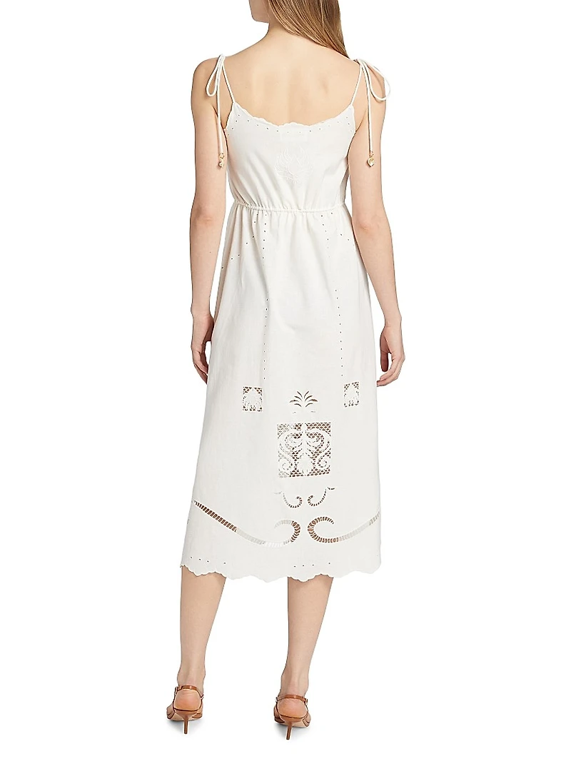 Opera Cotton Midi-Dress
