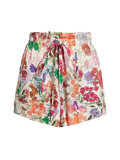 Moni Floral Paperbag Shorts