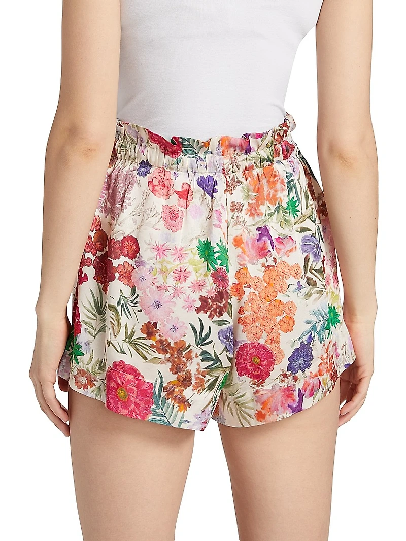 Moni Floral Paperbag Shorts