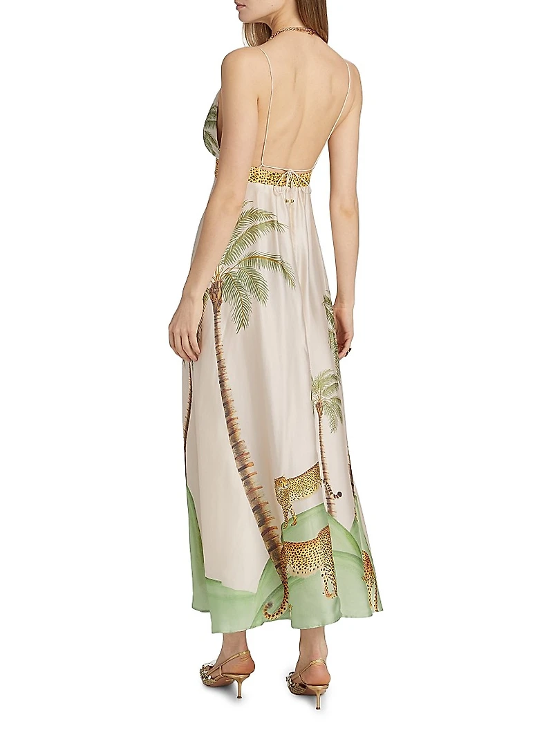 Star Printed Maxi Dress